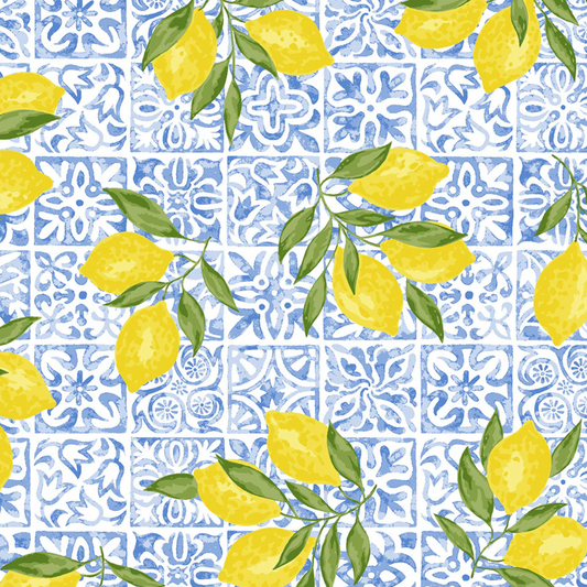 Carreaux de faïence bleu