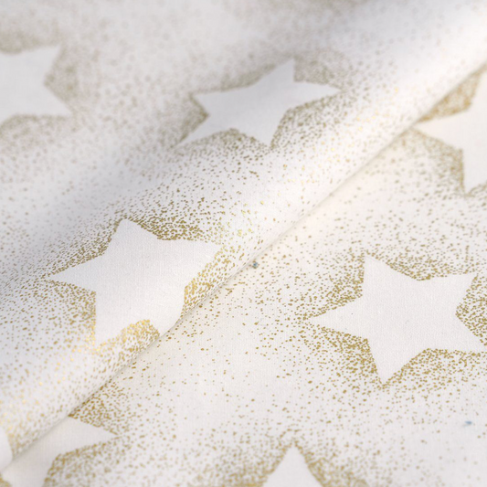 Étoiles dorées fond écru