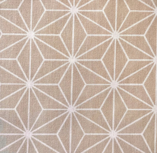 Coton enduit graphique beige