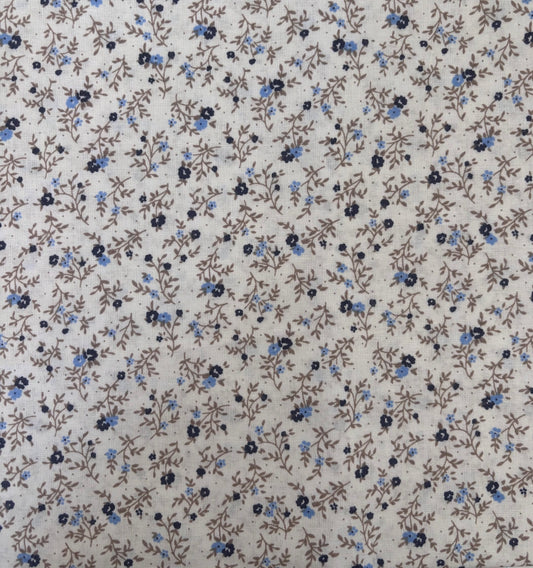 Fleurs vintage bleues