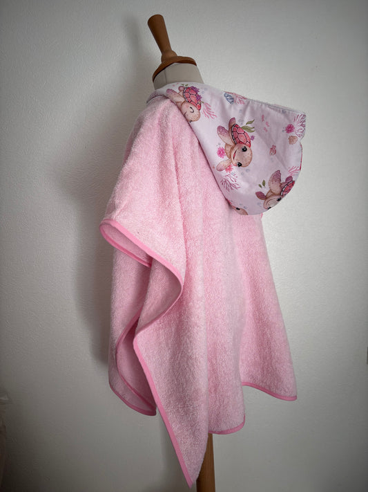 Poncho de bain enfant 3-5 ans - Tortues rose Cam’coud