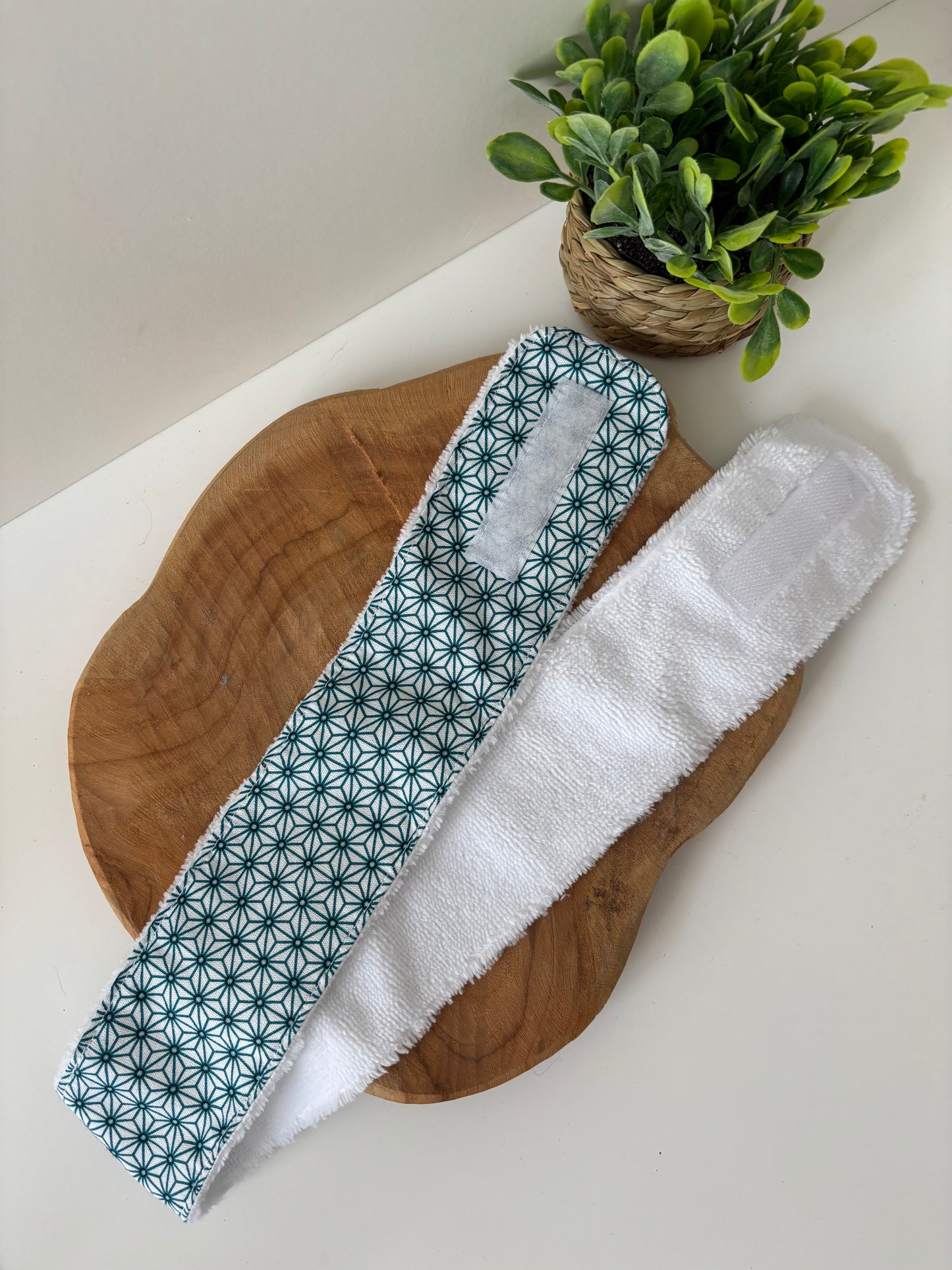 Bandeau de soins Cam’coud motif géométrique bleu