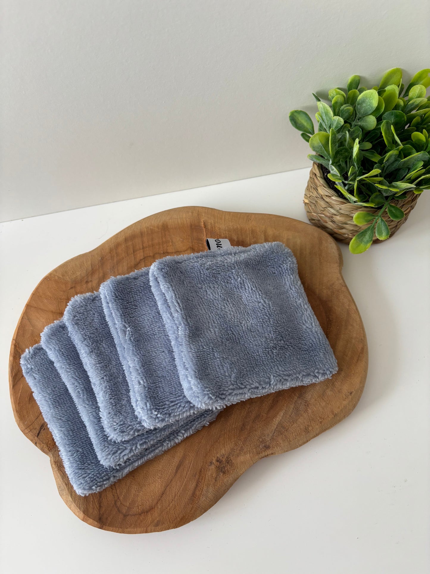 Lot de 5 cotons lavables Cam’coud couleur bleu