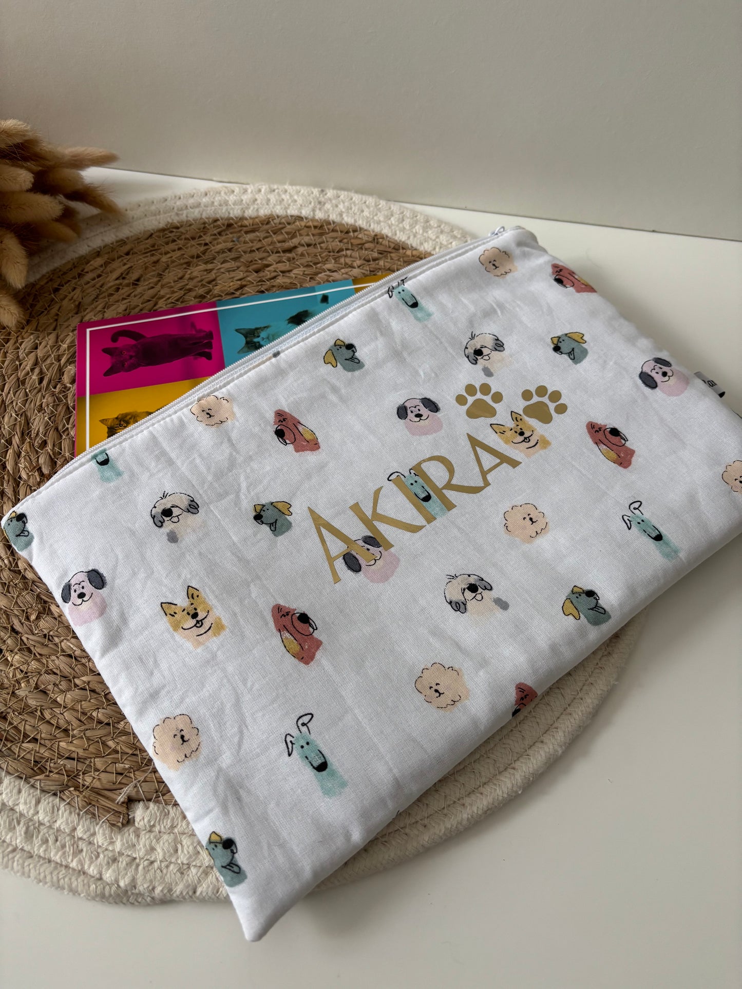 Housse carnet de santé chien, fabriquée sur-mesure