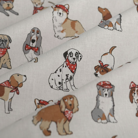 Chiens fond écru
