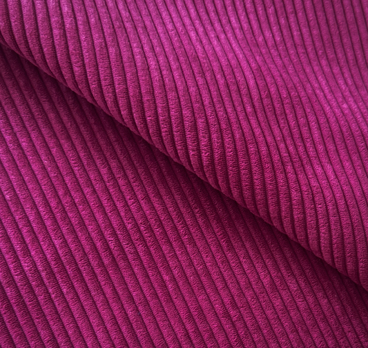 Velours côtelé hibiscus