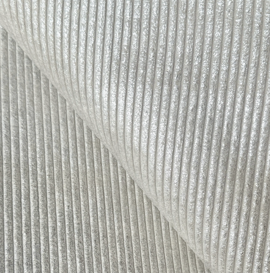 Velours côtelé argenté