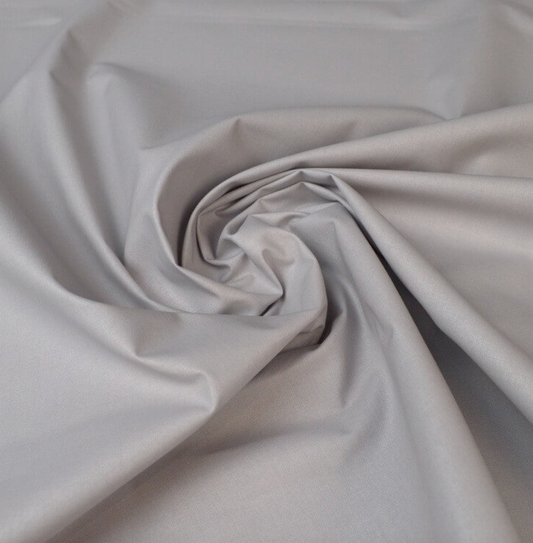 Coton enduit uni gris