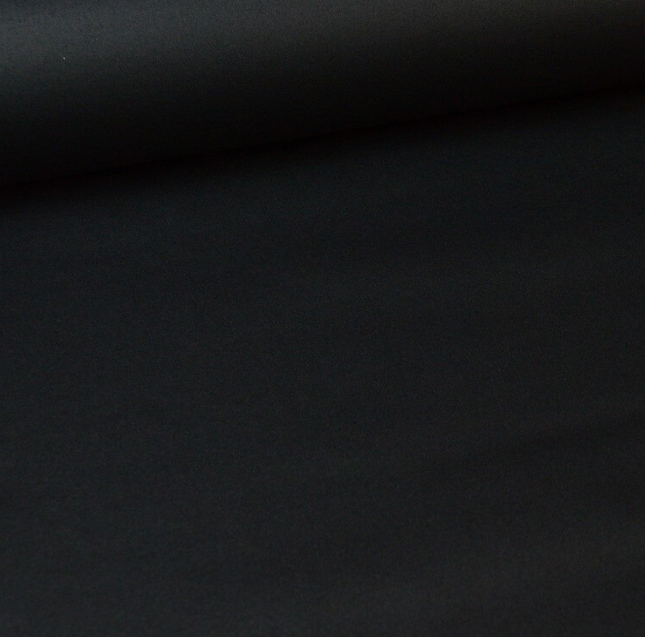 Coton enduit uni noir