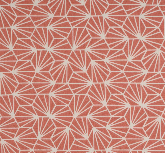 Coton enduit origami terracotta