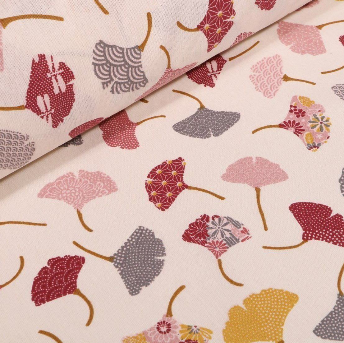 Ginkgo bordeaux et rose