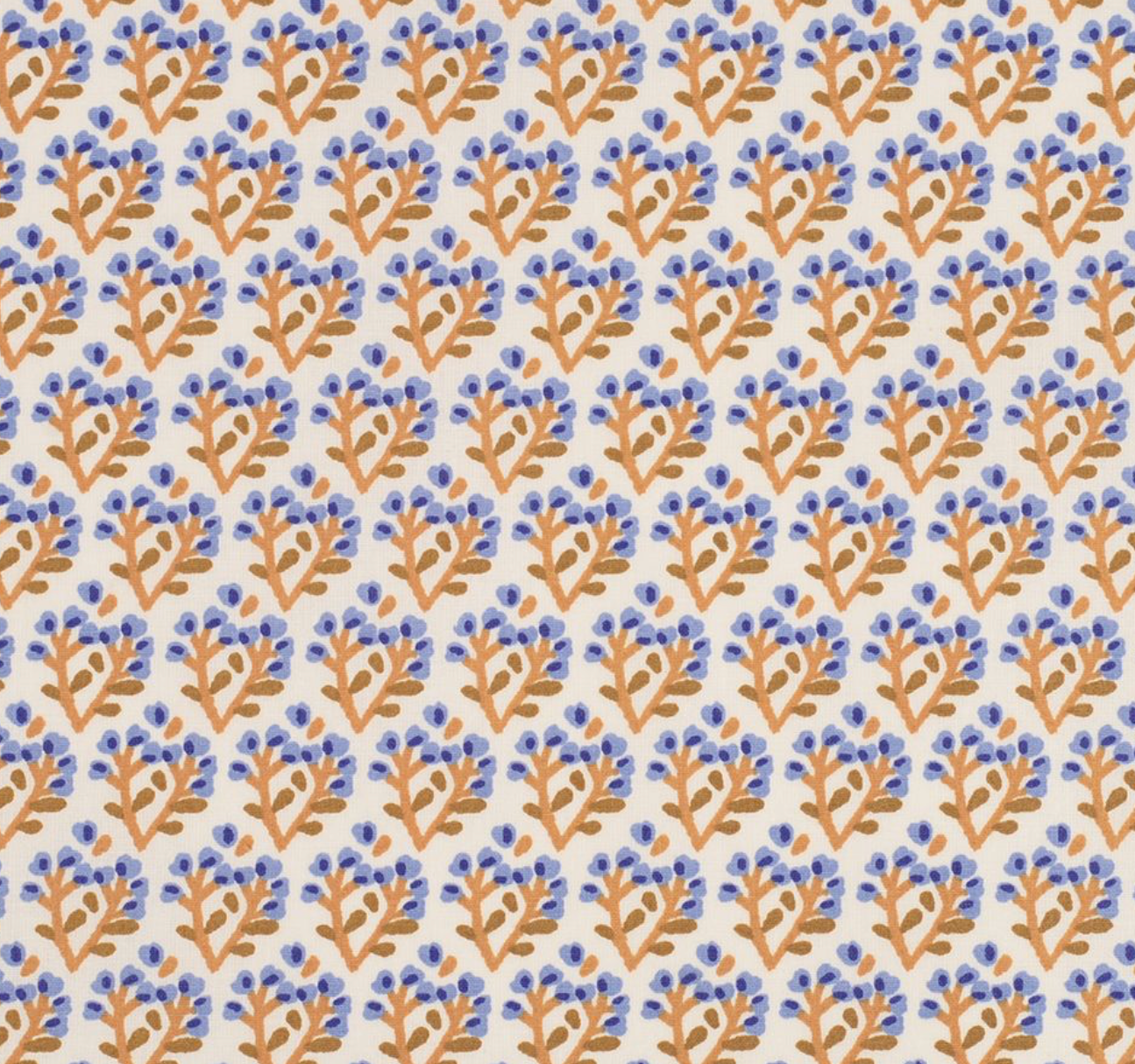 Coton enduit tinus bleu