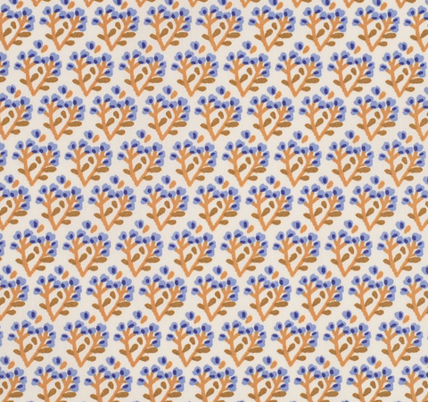 Coton enduit tinus bleu