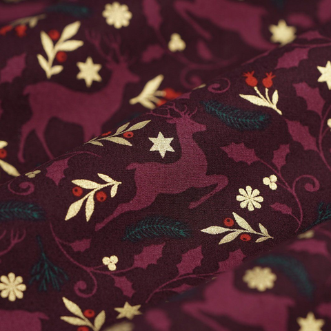 Renne houx bordeaux