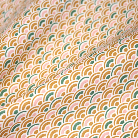 Vagues ocre et vert