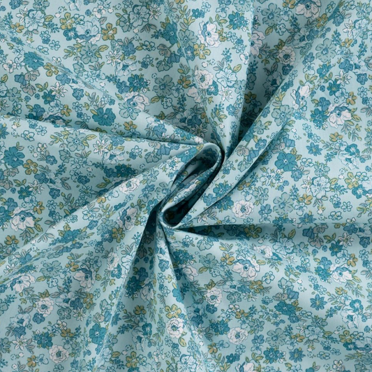 Fleurs bleus fond bleu ciel