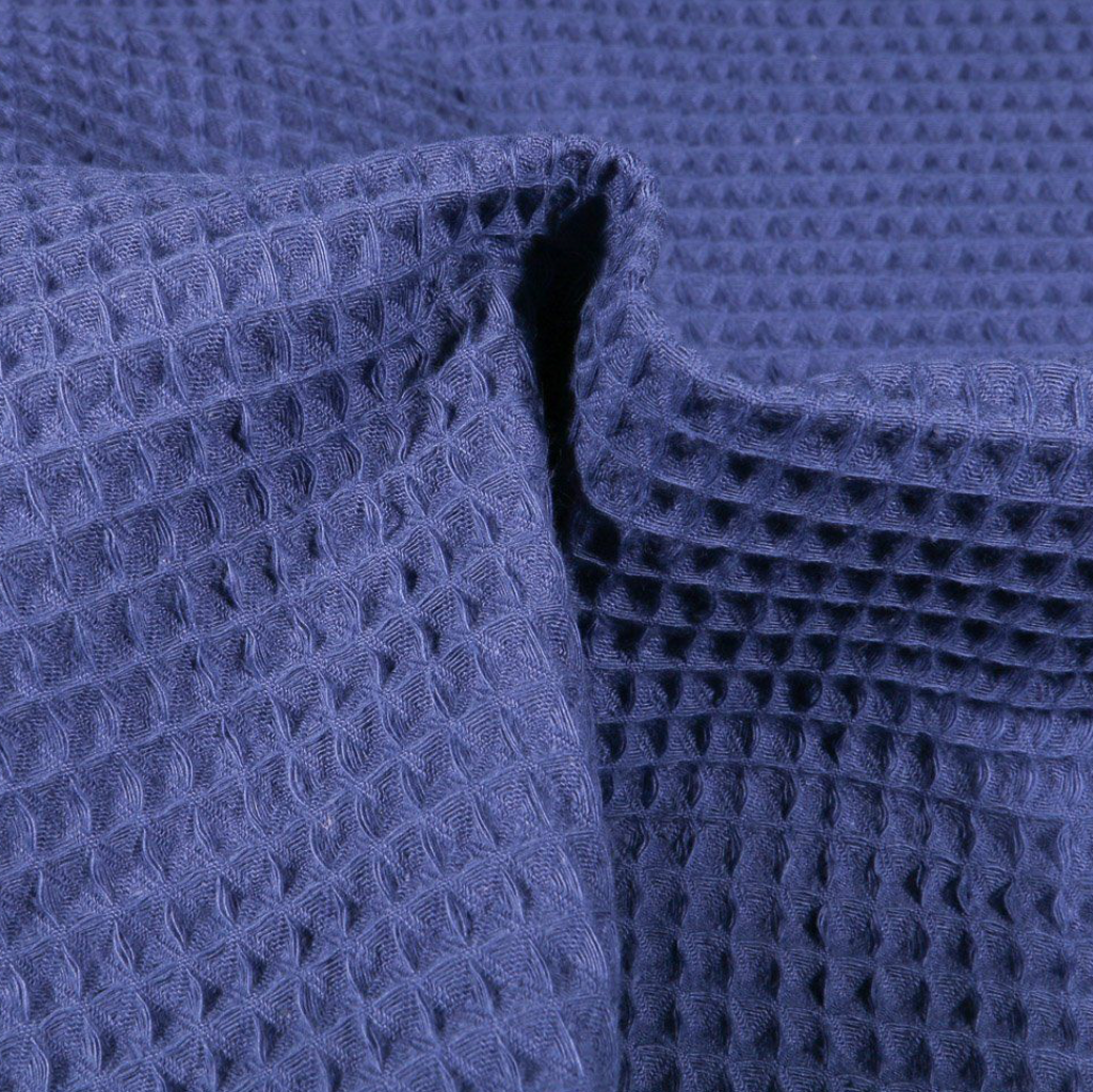 Nid d'abeille bleu indigo