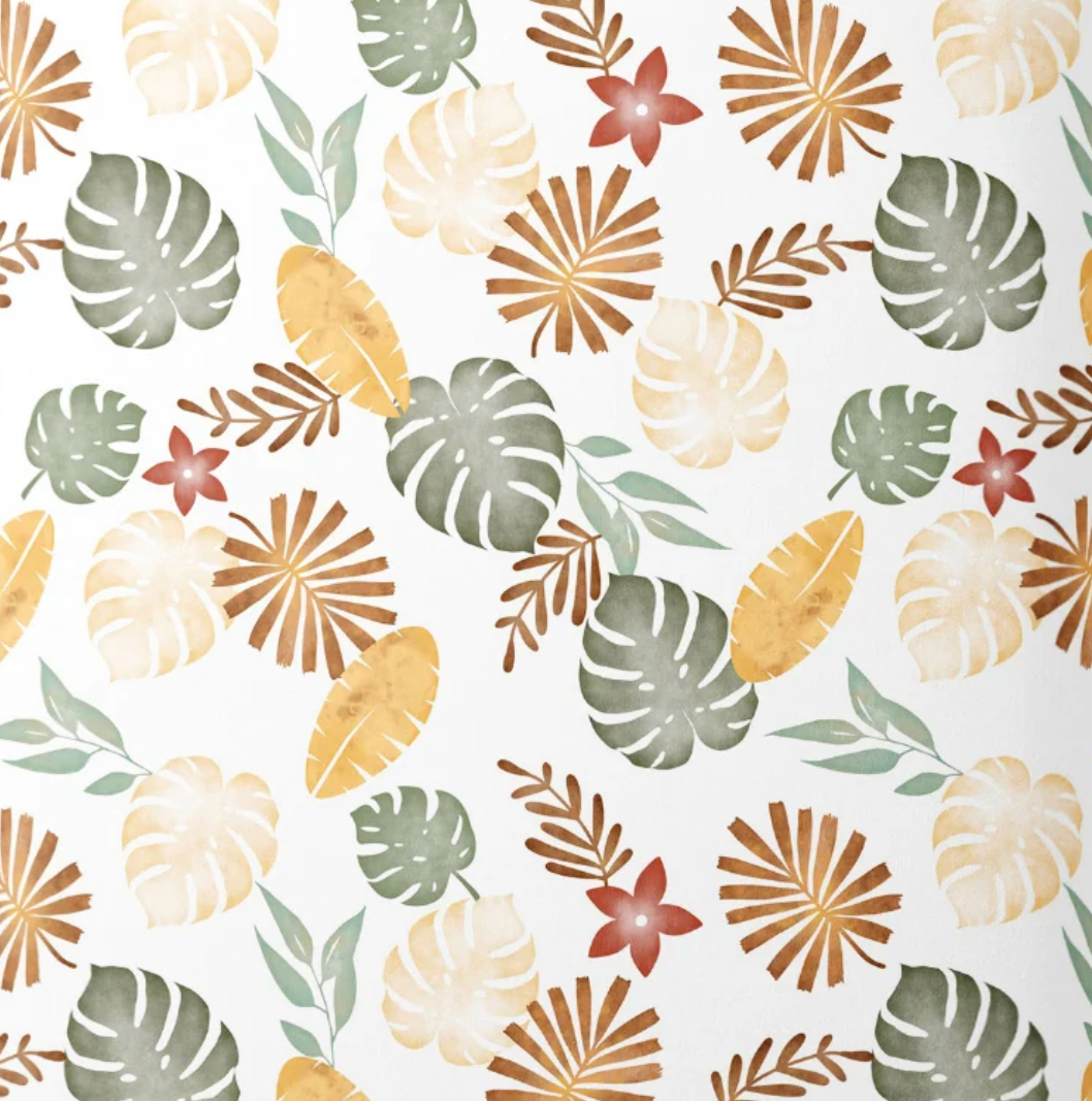 Feuilles tropicales colorées