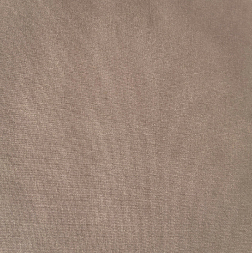 Coton enduit uni taupe clair