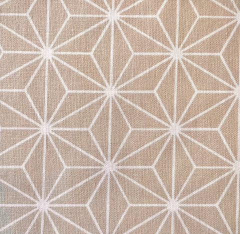 Coton enduit graphique beige