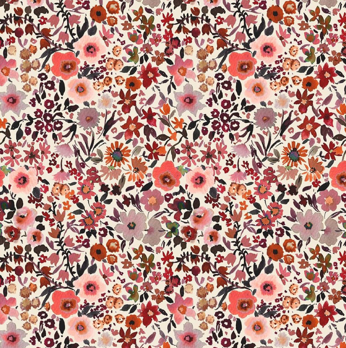 Fleurs aquarelle rose