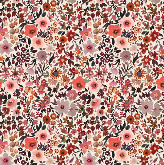 Fleurs aquarelle rose