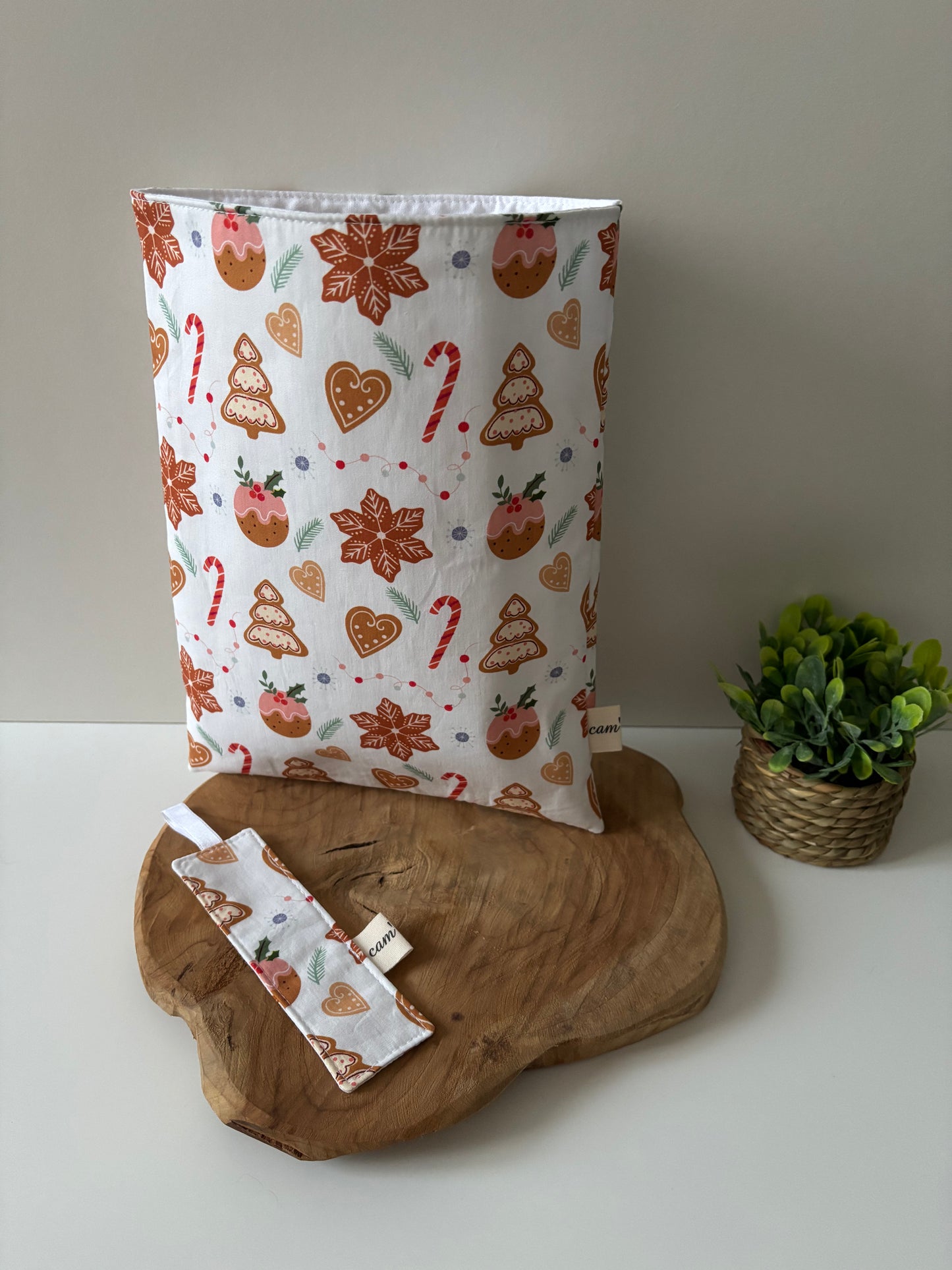 🎄 Coffret Lecture de Noël – Pochette à Livre + Marque-Page