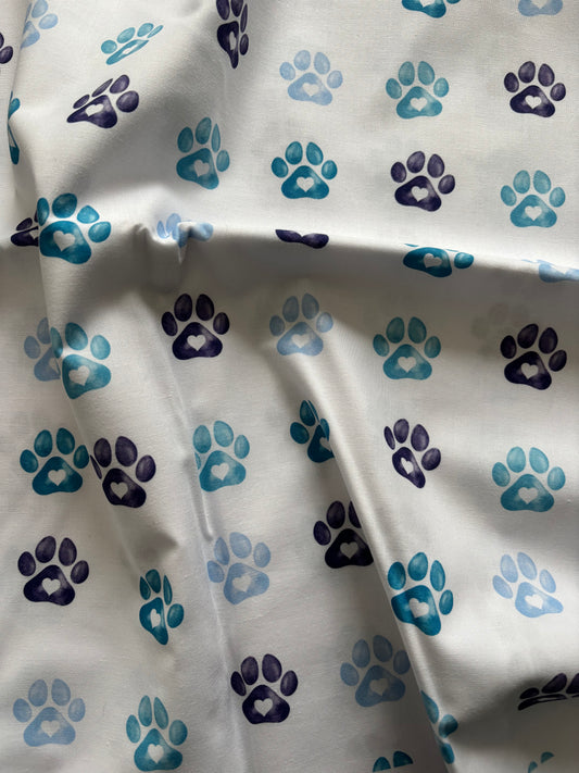 Pattes aquarelle bleu