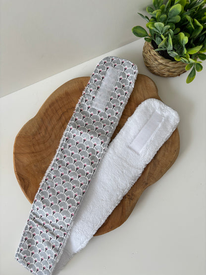 Bandeau de soins Cam’coud motif éventails gris