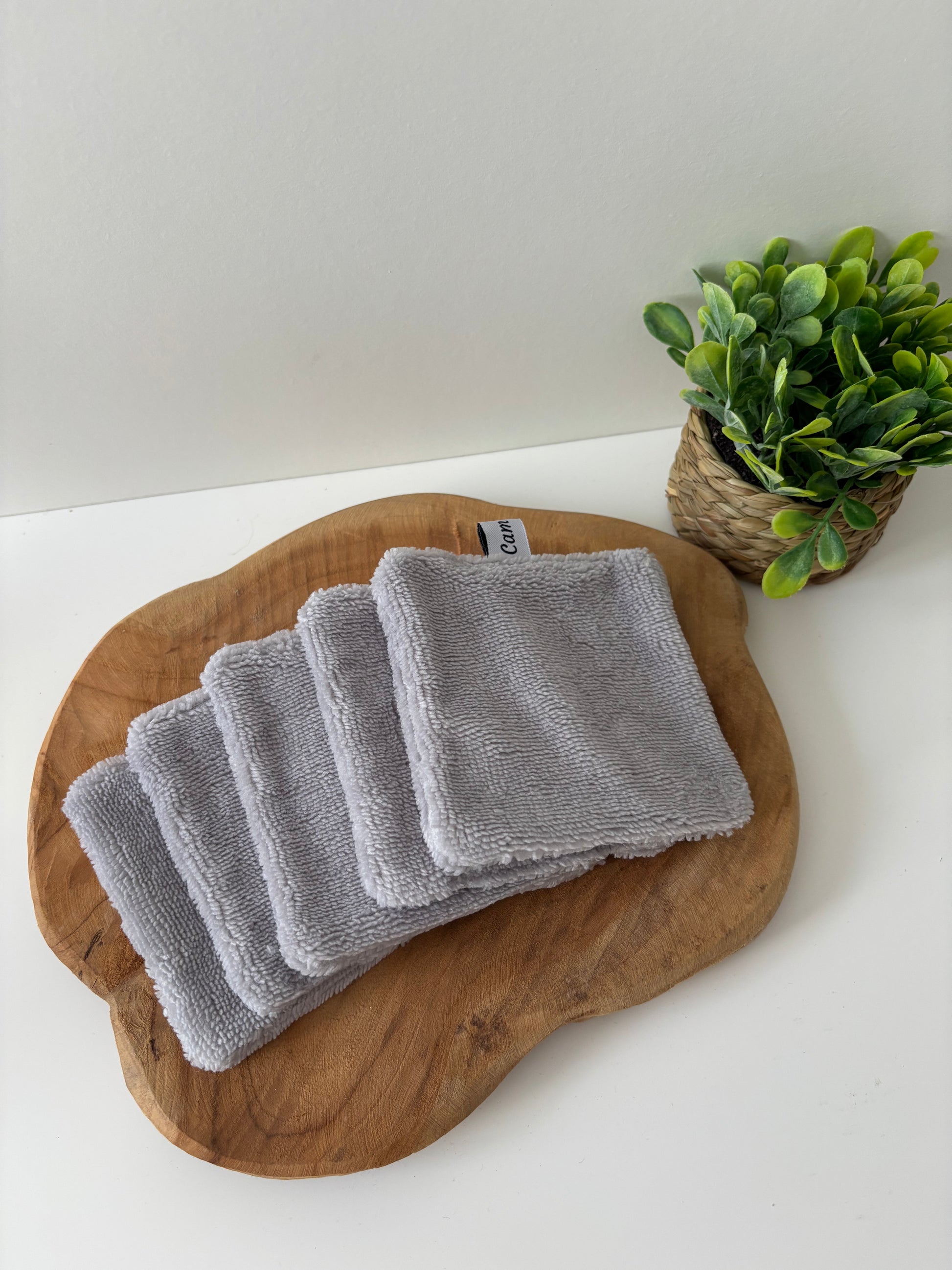 Lot de 5 cotons lavables Cam’coud couleur gris