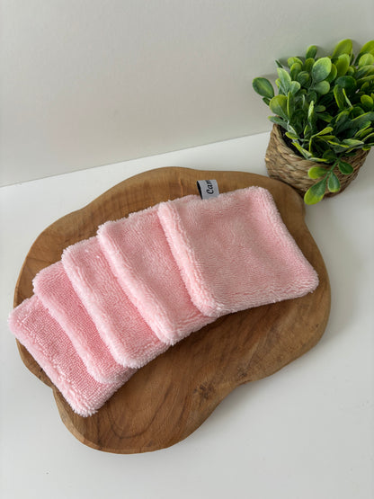 Lot de 5 cotons lavables Cam’coud couleur rose