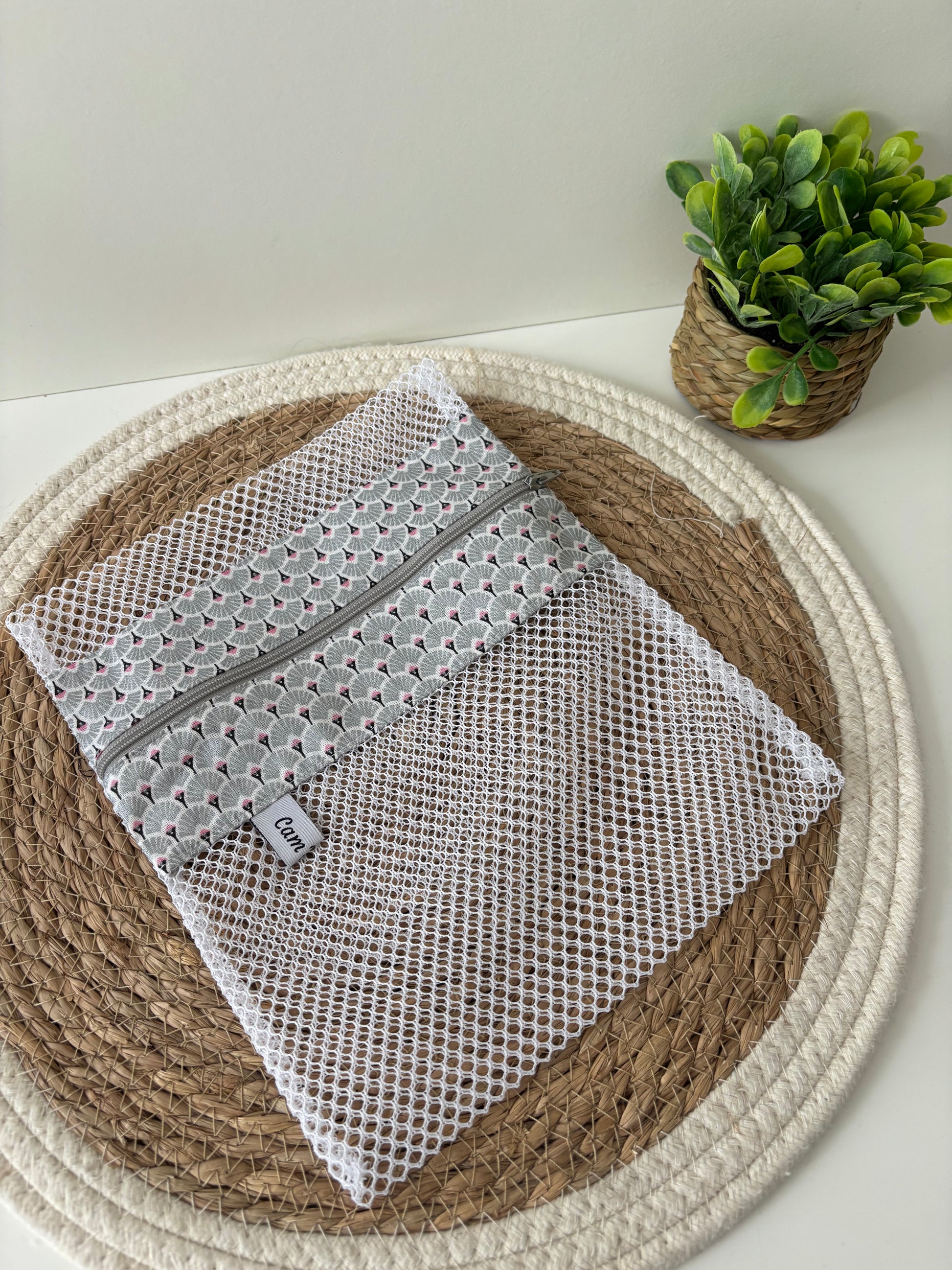 Filet de lavage Cam’coud motif éventails gris