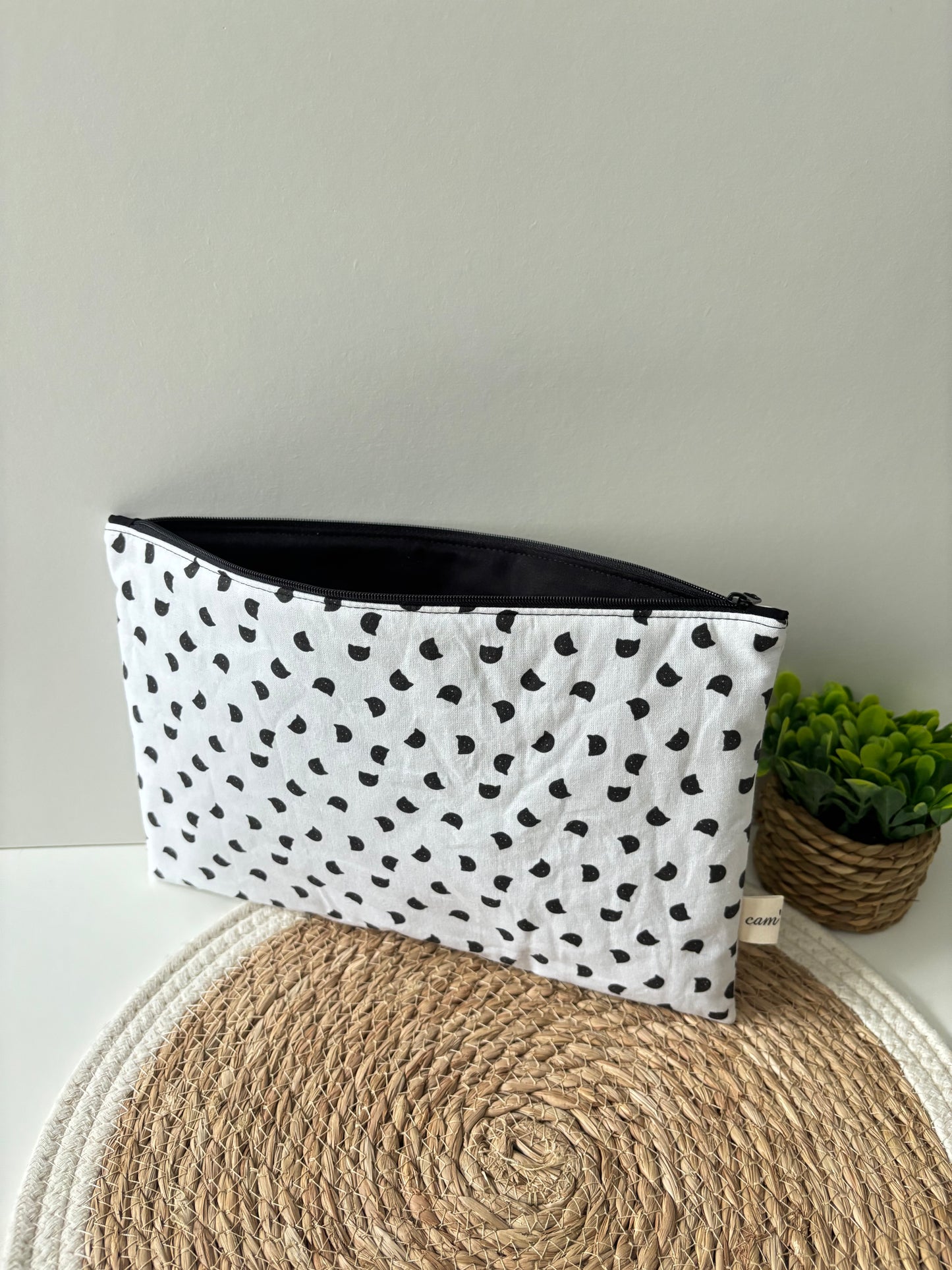 Pochette carnet de santé personnalisée motif tête de chat pour animaux