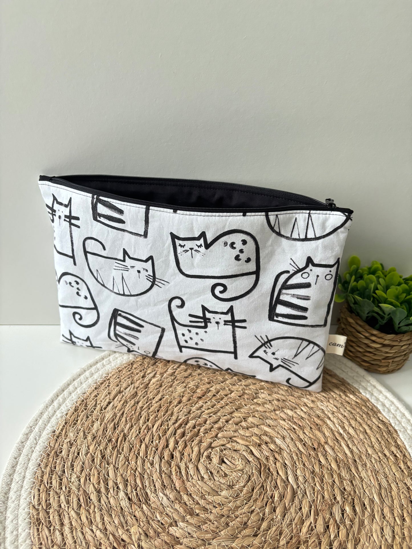 Pochette carnet de santé pour animaux avec dessins de chats, personnalisable