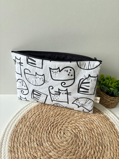 Pochette carnet de santé pour animaux avec dessins de chats, personnalisable