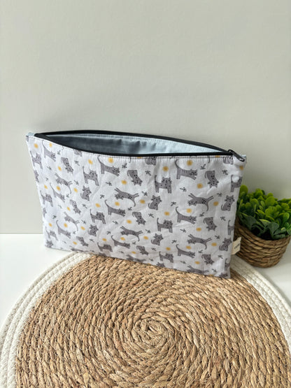 Pochette carnet de santé pour chien ou chat motif chats gris