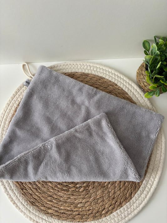 Grande serviette visage double face Cam’coud couleur gris